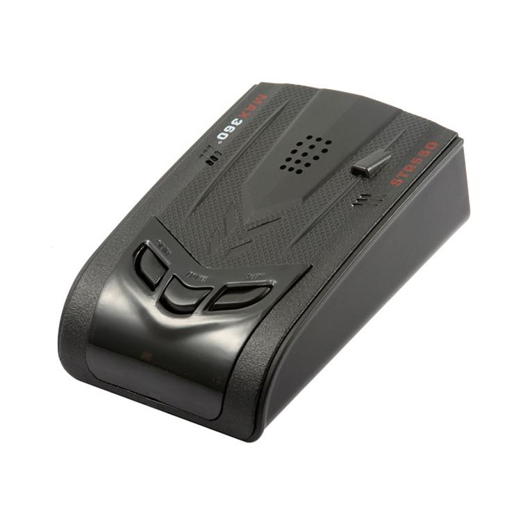 STR550 laser radar detector speaker, dark gray handheld unit with front speaker grille