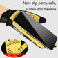 Bicycle gloves with non-slip palm demonstrating touchscreen use, yellow and black