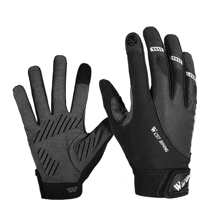 Black cycling gloves showing padded knuckles and grippy textured palm