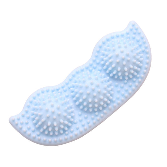Blue TPR dog chewing teeth stick toy with raised molar bumps