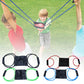 Water balloon launcher set with black pouches and green or blue elastic cords.