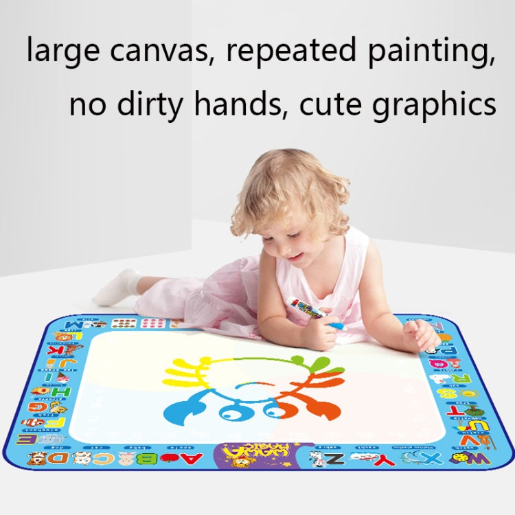 Children's water drawing canvas mat for mess-free repeated drawing and learning
