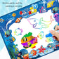 6614 Children Water Drawing Canvas Magic Graffiti Mat, Size: 100 x 80cm, Blue Version, New Version