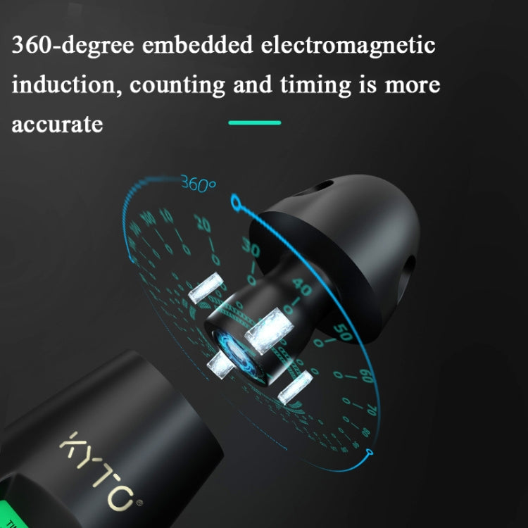 Skipping rope handle with visible induction coil and 360° counting design