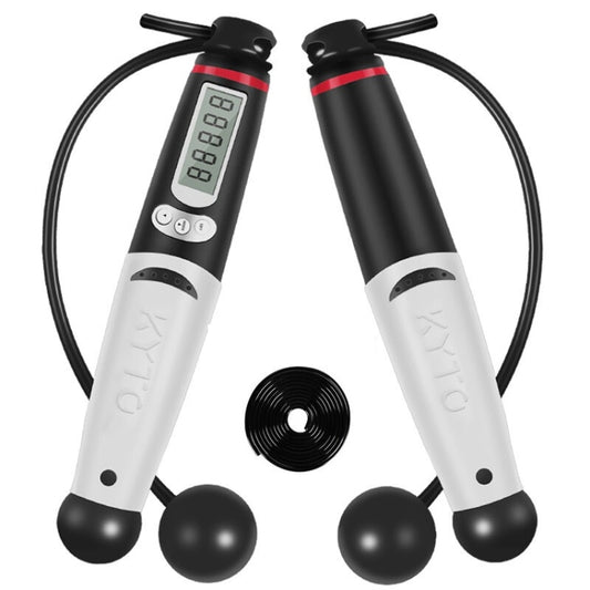 KYTO 2106C Cordless / Corded Dual-Use Calorie Electronic Counting Skipping Rope Adult Fitness Timing Skipping Rope with Horn, Cordless / Corded Dual-Use with Horn