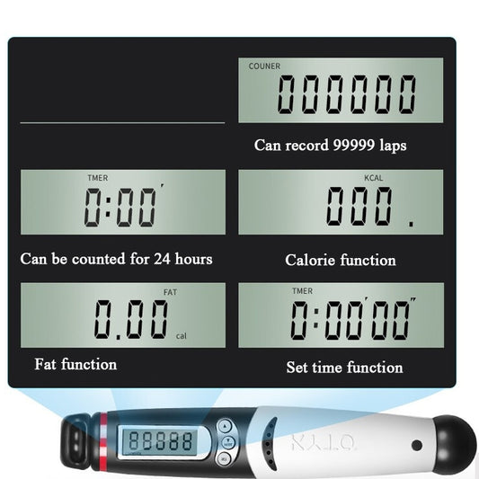 KYTO 2106C Cordless / Corded Dual-Use Calorie Electronic Counting Skipping Rope Adult Fitness Timing Skipping Rope with Horn, Cordless / Corded Dual-Use with Horn
