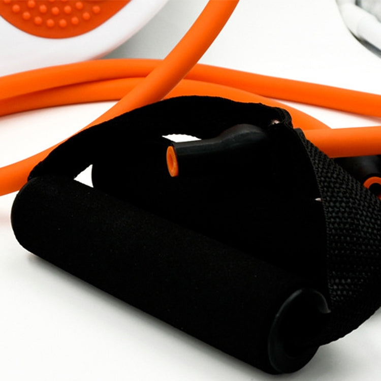 Black foam grip handles on an electronic twisting waist disc with orange cord