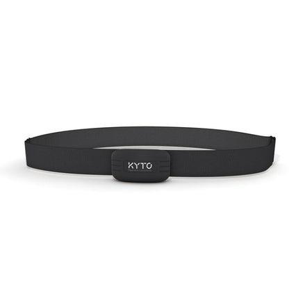 Black heart rate transmitter chest strap with KYTO module