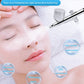 Facial oxygen nano spray device misting beside closed-eye face, chrome nozzle