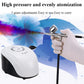 High pressure oxygen spray device with adjustable nozzle, white-black base