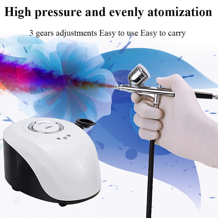High pressure oxygen spray device with adjustable nozzle, white-black base