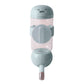 Blue hanging pet water cup with translucent tank and metal ball nozzle