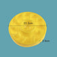 Yellow round slow food pet bowl with raised feeding ridges and center cup