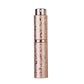Brown embossed metal perfume spray bottle with twist-top nozzle, 10ml.