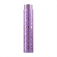 Purple embossed metal perfume spray bottle with twist-top nozzle, 10ml.