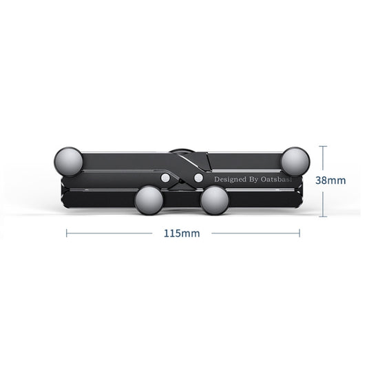 Oatsbasf 02750 Gravity Car Mobile Phone Holder In-car Navigation Buckle Bracket Air Outlet Bracket, Black, Silver, Red