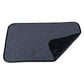 Reversible waterproof pet pad, dark gray textured top with black waterproof backing