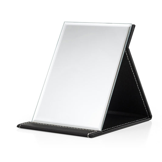 Folding Portable High-definition Makeup Mirror PU Leather Desktop Vanity Mirror,Size: Medium (Pink), Extra Large (Black), Extra Large (White), Extra Large (Red), Extra Large (Pink), Large (Black), Large (White), Large (Red), Large (Pink), Medium (Black...