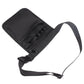 Black medical organizer crossbody bag with adjustable strap and fold-over flap