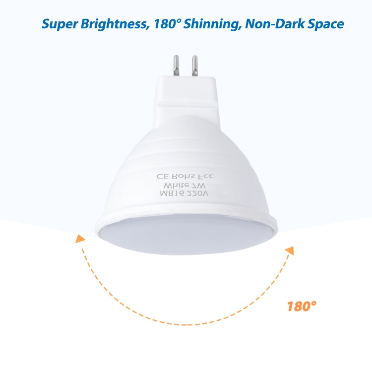 LED cup bulb with 180° beam angle diagram and white frosted lens