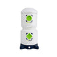 White space station DIY toy with two stacked modules and green window panels