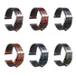 Set of leather watch straps in multiple colors with metal buckles and adjustment holes