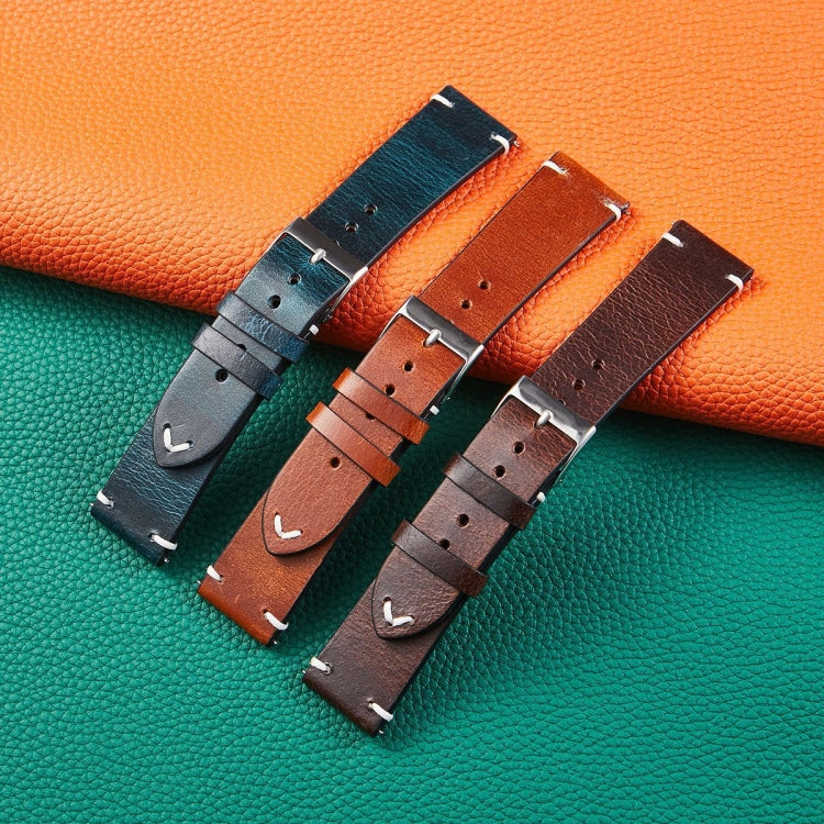 Leather watch straps, multi-color with metal pin buckles and punched adjustment holes