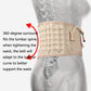 Beige inflatable lumbar traction belt with adjustable waist strap and side buckles