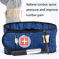 Deep blue lumbar traction belt with plus patch and pump connection
