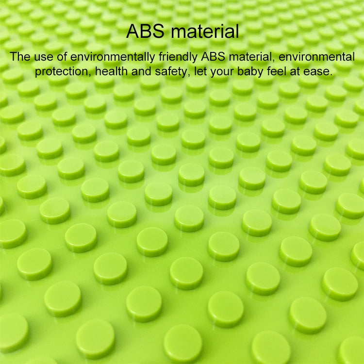 Light green square building block base plate with round stud texture