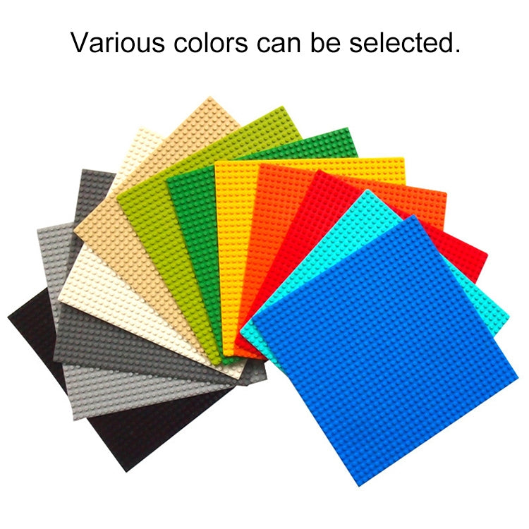 Assorted color square building block base plates with stud patterns