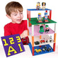 Purple square building block base plate with stud pattern