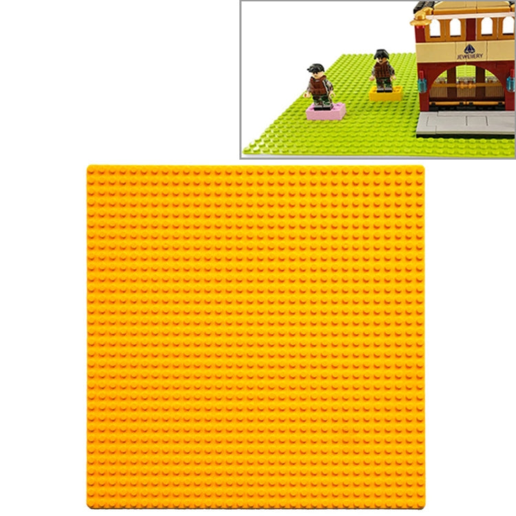 DIY building block bottom plate, orange 32x32 stud square