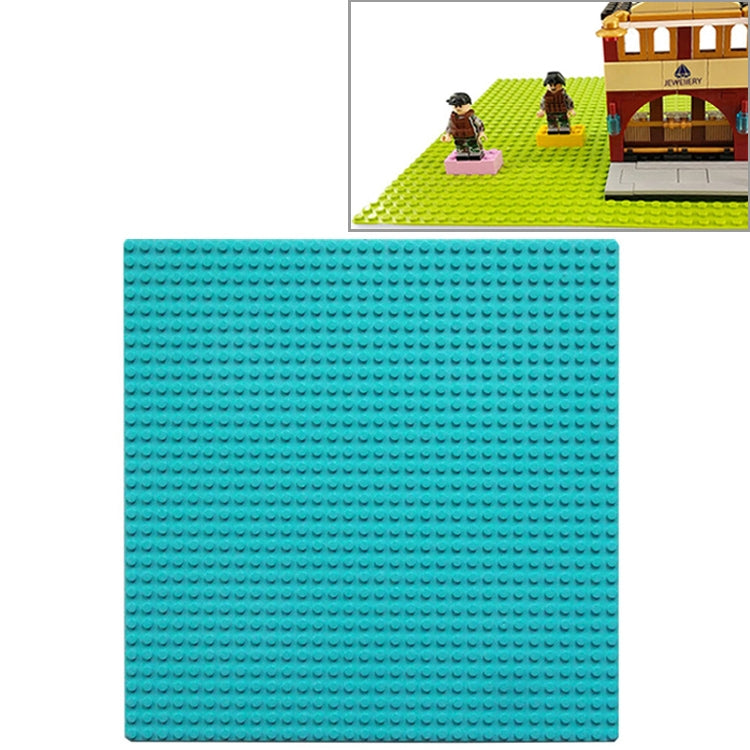 DIY building block bottom plate, light blue 32x32 stud square