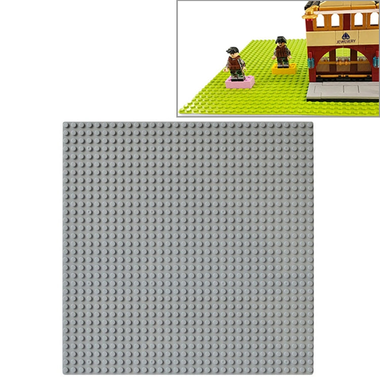 DIY building block bottom plate, dark gray 32x32 stud square