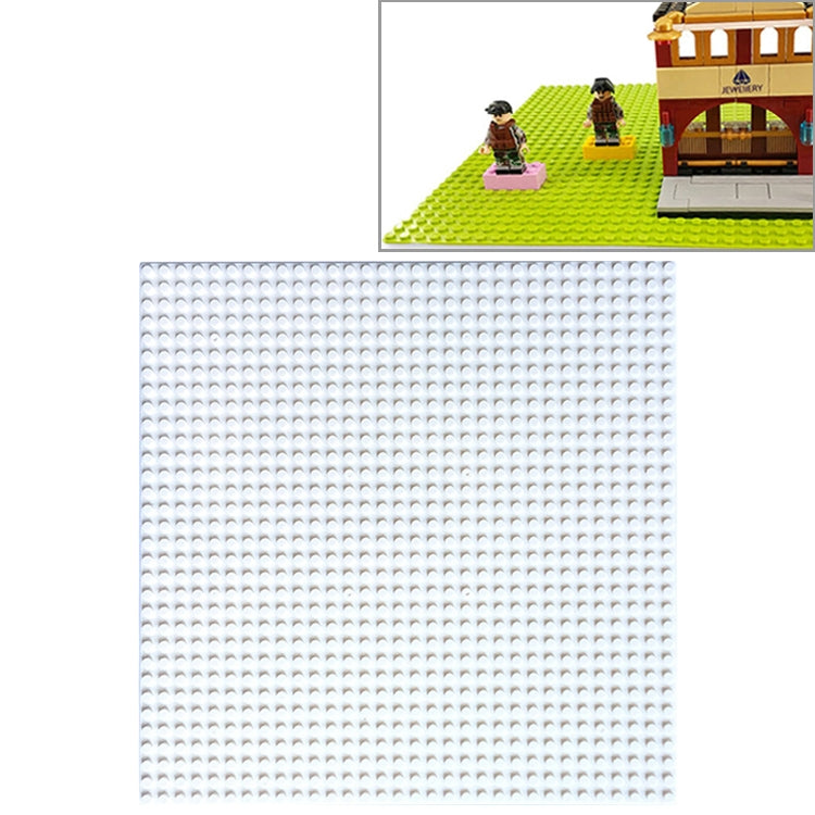 DIY building block bottom plate, white 32x32 stud square