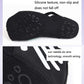 Black five-toe shoe sole with raised silicone grip dots