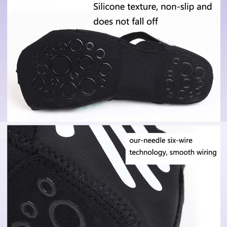 Black five-toe shoe sole with raised silicone grip dots