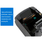 Thermal label printer printhead area with top cover open