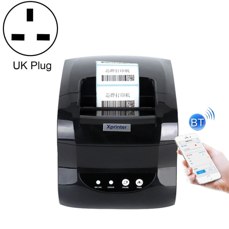 Thermal label printer with UK plug selection