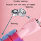 Cordless skipping rope handle and weighted cord connection with double bearing design