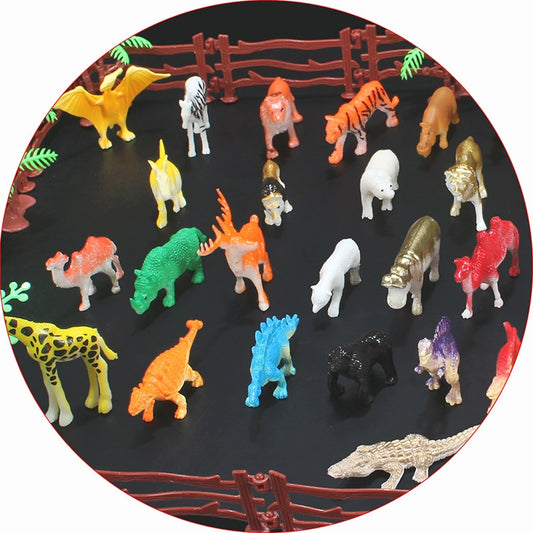 68 in 1 Simulation Mini Zoo Toy Set Solid Dinosaur Models Toy, 68 in 1 Dinosaur Models Toy