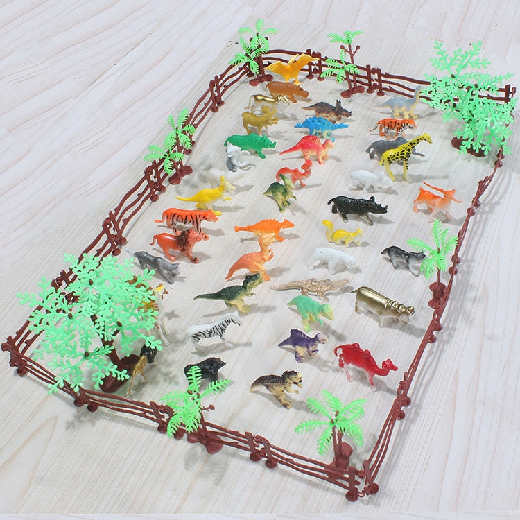 68 in 1 Simulation Mini Zoo Toy Set Solid Dinosaur Models Toy, 68 in 1 Dinosaur Models Toy