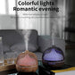Aroma humidifier night light with birdcage wood shell and colorful glow