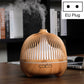 Light wood bird-cage ultrasonic aromatherapy humidifier with mist, EU plug
