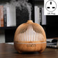 Light wood bird-cage ultrasonic aromatherapy humidifier with mist, UK plug