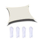 Beige waterproof sunshade sail canopy with corner grommets and cords