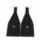 Black training arm belt pair with metal carabiner rings and stitched panels