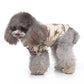 Beige dog summer shirt with palm and vintage vehicle print