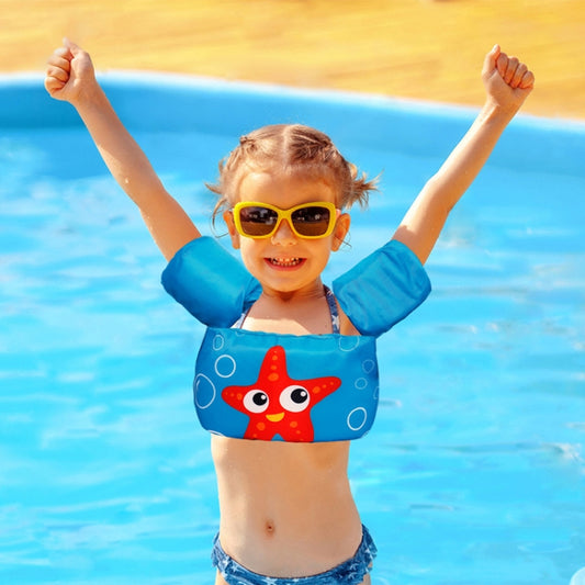 Children Play Water Swimming Gear Cartoon Buoyancy Vest, Starfish, Shell, Red Flamingo, Blue Crab, Turtle, Small Dinosaur, Little Whale, Crab
